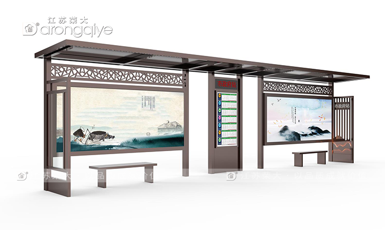 仿古公交候車亭價格解析配圖一